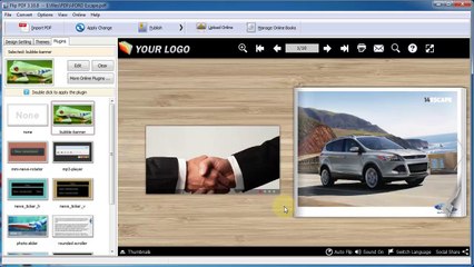 How to embed a plugin to enrich your digital magazine by using A-PDF FlipBook Maker?