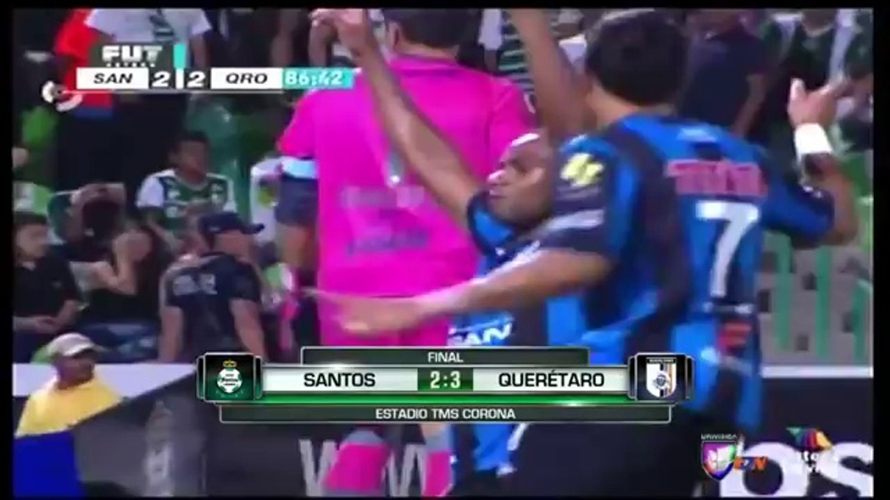 Santos 2-3 Queretaro - Jornada 4 - Liga Bancomer MX Apertura 2014