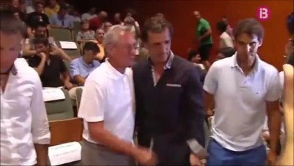 Rafa and Toni Nadal at the premiere of documentary by IB3 about M.Á.Nadal 12/08/14