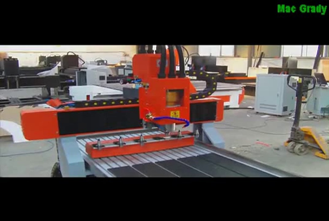 6090 model auto tool change cnc router machine with 6 position tool ATC magazine