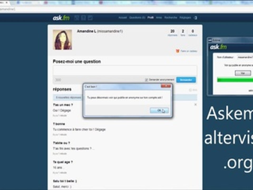 Pirater un compte ask.fm et voir les anonymes sur ask.fm - Août 2014