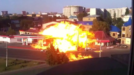 Incendio en una gasolinera