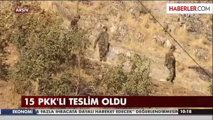 Şırnak'ta 15 PKK'lı Teslim Oldu