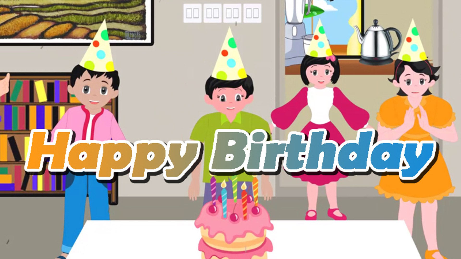 Happy Birthday Song 3D Animation English Nursery Rhymes Songs For Children  