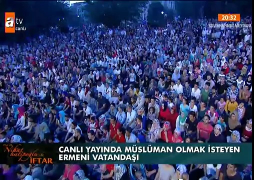 -Nihat Hatipoğlu İle İftar Vakti - Canlı Yayında Ermeni Vatandaşı Müslüman Oldu - 26-07-2014