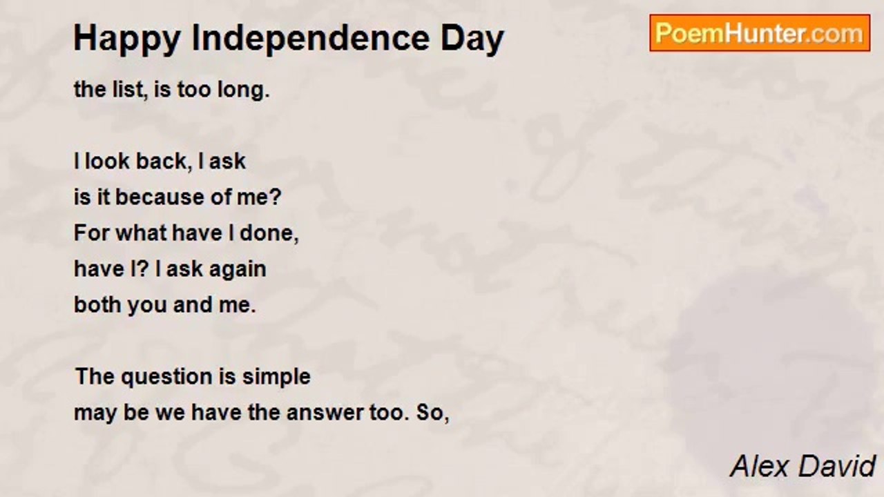 Alex David - Happy Independence Day