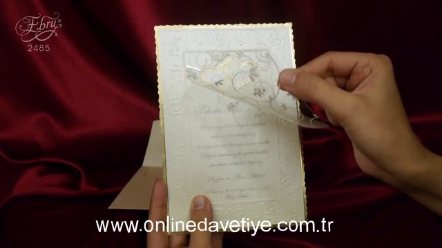 Ebru Davetiye 2485 Montaj - Düğün Davetiyesi