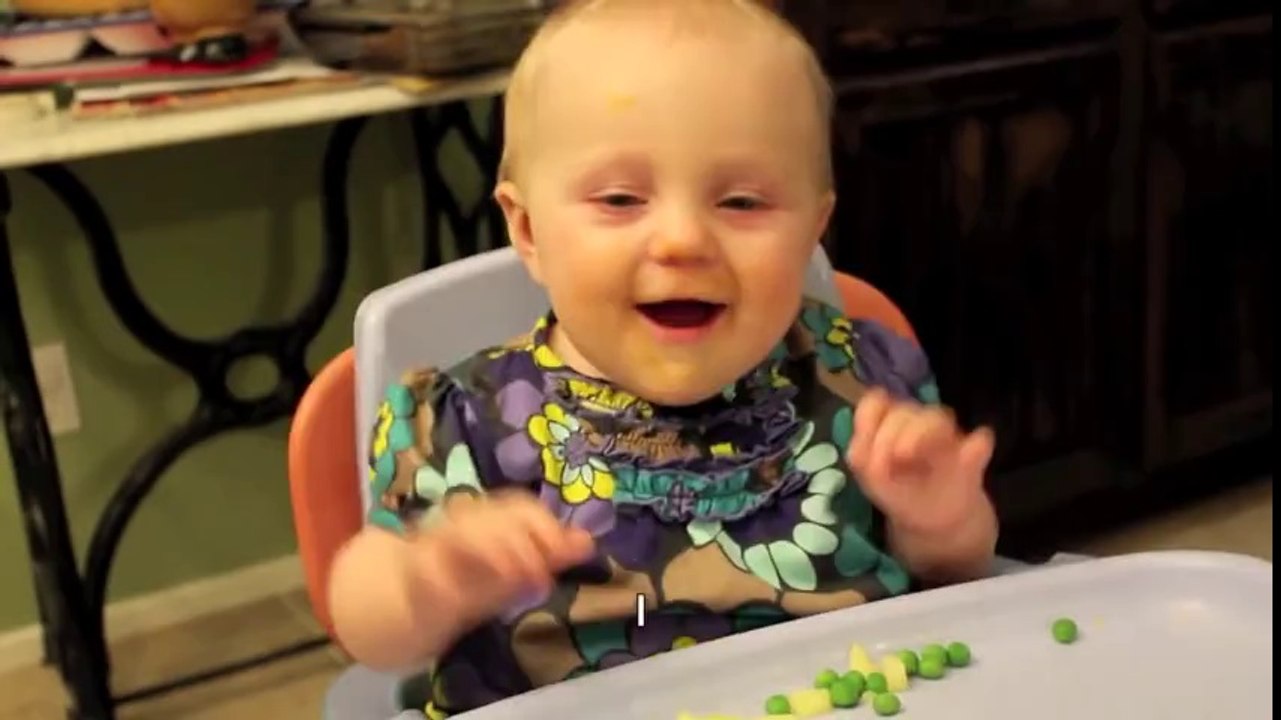 Cute baby raises hand to answer questions