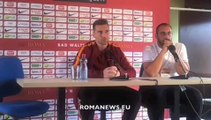 De Sanctis in conferenza stampa a Bad Waltersdorf (12/08/14)