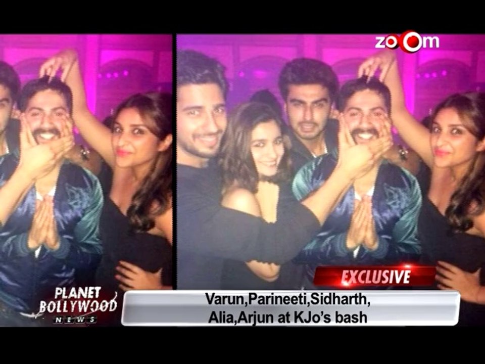 Alia Bhatt, Siddharth Malhotra, Arjun Kapoor, Varun Dhawan and Parineeti Chopra at Karan Johar's bash! - EXCLUSIVE