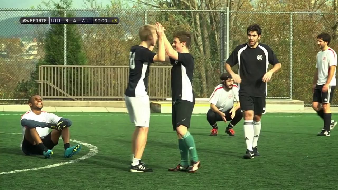 They manage to play the FIFA football game in r...