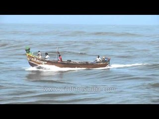 Fishermen on duty: Neendakara beach, Kerala