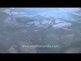 Agriculture field & industrial area : Aerial footage