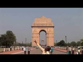 India Gate, a stone monument dedicated in memory of Indian soldiers