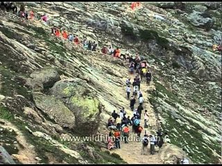 Pilgrims heading towards Seshnag - Jammu and Kashmir
