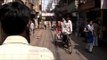 Cycling through Old Delhi on even older cycle rickshaws - zero carbon footprint!
