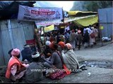 Sadhus resting on trail - Amarnath Yatra