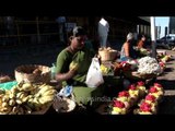 Women selling flowers and fruits outside Ranganathaswamy Temple - Mysore