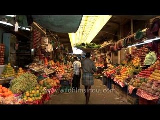 Fresh fruit on sale at a market in Mysore