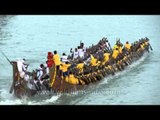 Participants in action at Champakulam boat race - Kerala