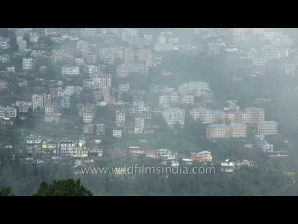Modern houses atop hills in Himachal Pradesh