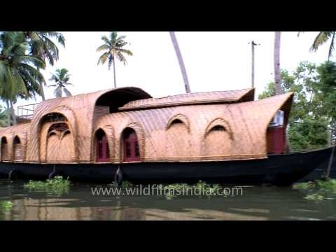 Houseboats sailing in backwaters of Kerala