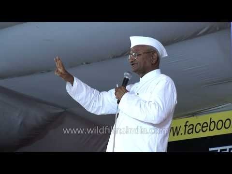 Anna Hazare speaks about corruption in India