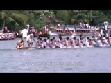 Participants in action during Champakulam Boat race - Kerala