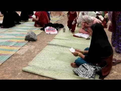 Muslim devotees gather at Feroz Shah Kotla Fort, Delhi