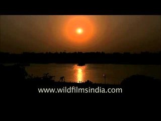 Download Video: Sunset at Hooghly river - West Bengal