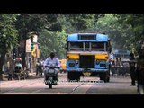 Buses, trams, taxis on streets of Kolkata