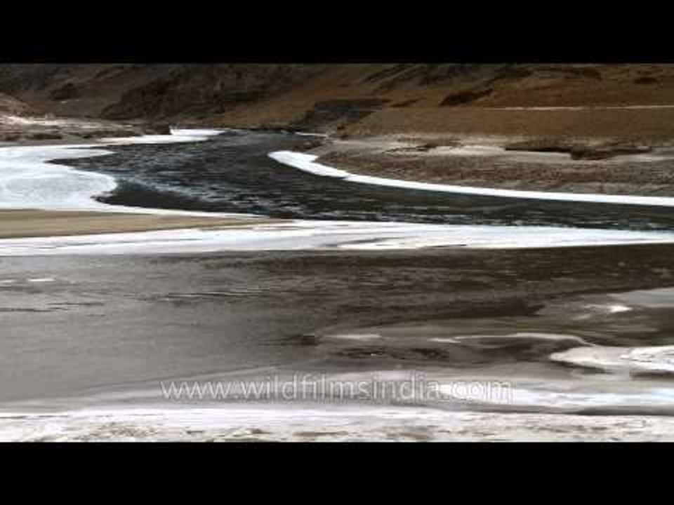 Confluence of Indus and Zanskar rivers
