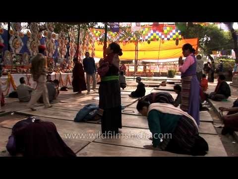 Devotees at Bodhgaya during Kalachakra