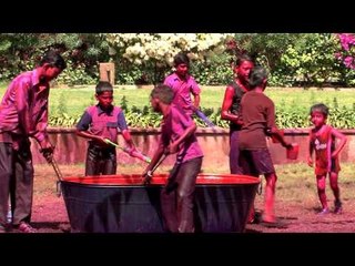 Children spray colours all around during Holi festival in Jodhpur