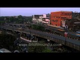Traffic at flyover and roads in Kolkata
