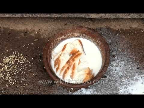 Milk and bread being offered to Djinns by devotees
