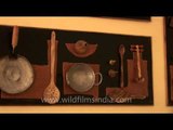 Traditional utensils and tools used in olden days for display