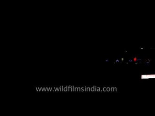 Agra at night as seen from hotel Taj Plaza