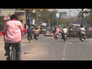 Driving through the streets of Jodhpur