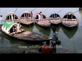 Wooden boats at Outram Ghat are ready to sail - Kolkata