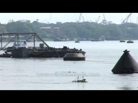 View of Vidyasagar Setu from Hooghly river