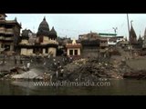 Cremation ghat in Varanasi - Manikarnika Ghat