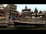 Boat ride along the Manikarnika ghat - Varanasi