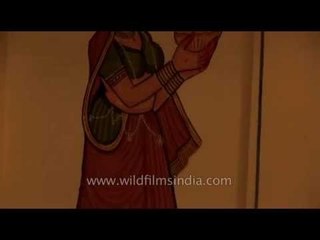 Painting inside a heritage hotel in Rajasthan