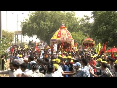 Devotees gather during Jagannath Rath Yatra - Delhi