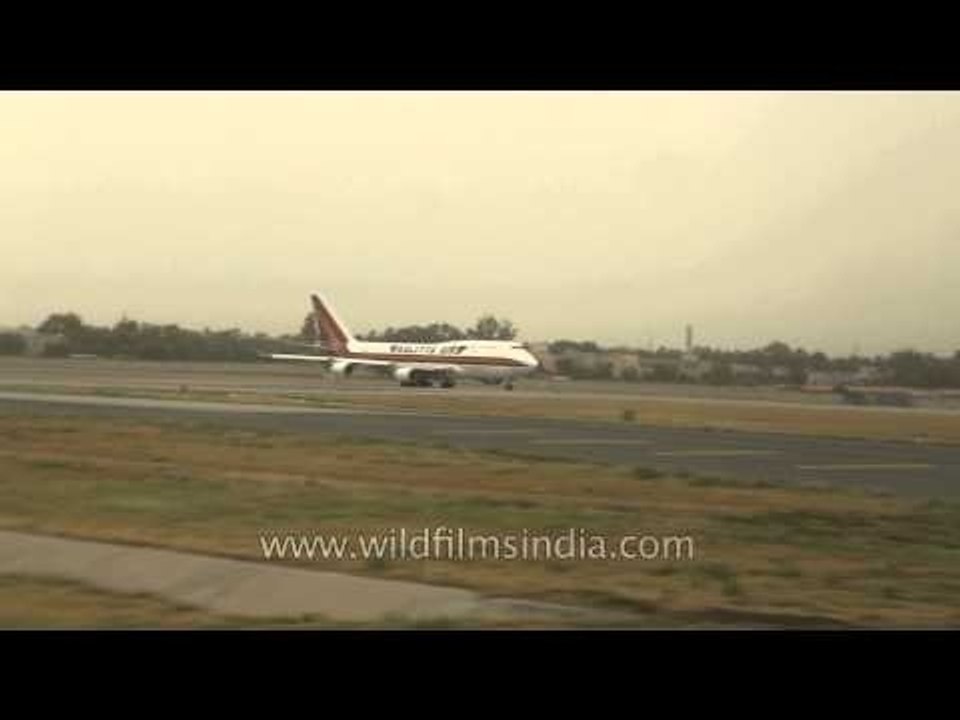 Kalitta Air flight on runway at Indira Gandhi International Airport