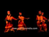 Punjab folks perform Bhangra dance to the beats of dhol
