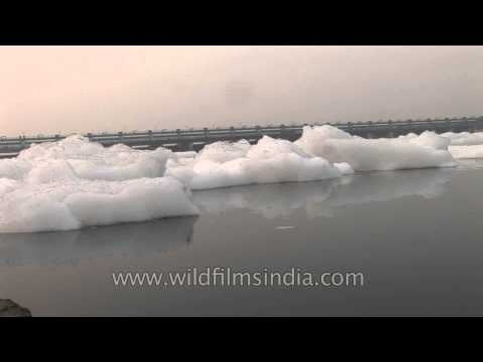Toxic foam chokes Yamuna River - Delhi