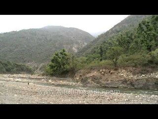 View of Aglar River valley in Uttarakhand