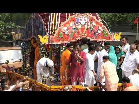 Hindu devotees gather for Rath Yatra celebration in Delhi